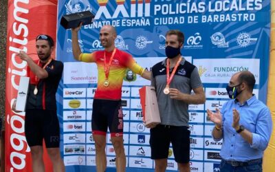 Nuestra Fundación patrocinó el Campeonato de España de MTB de policías locales disputado en Barbastro