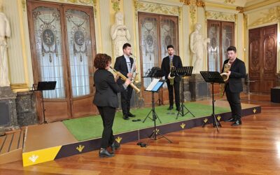 Saxofón CSMA Route 2023 sonó en el Edificio Caja Rural de Aragón