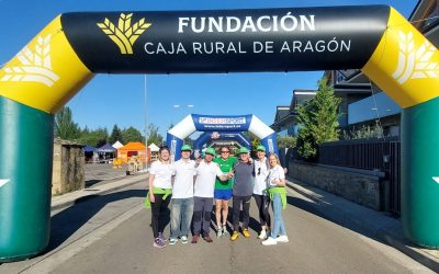 Los voluntarios de la Fundación Caja Rural de Aragón colaboraron con la carrera solidaria Ruta 091 de Jaca